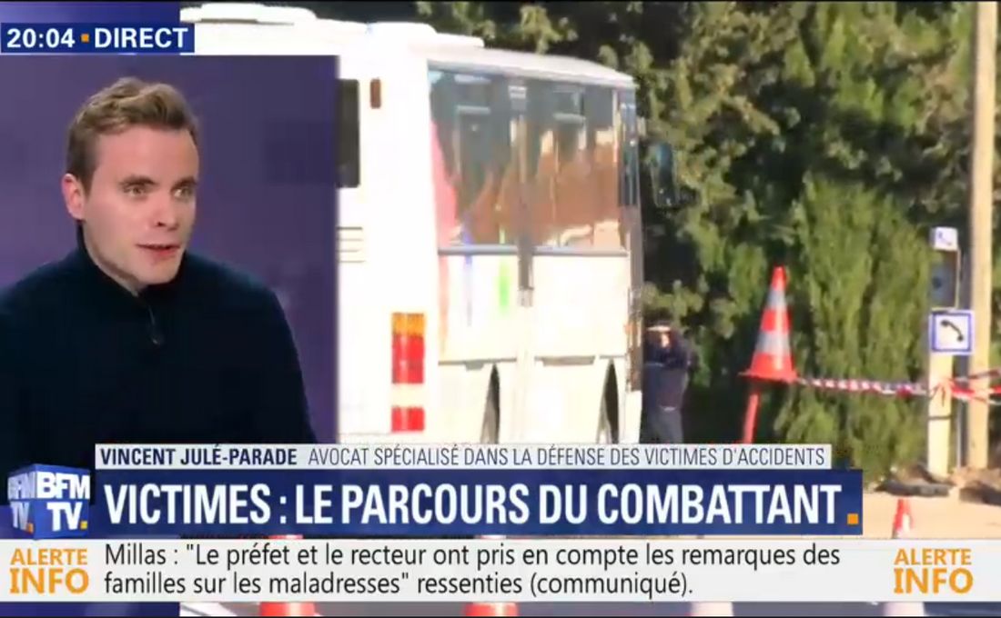 BFM TV : Maître Julé-Parade intervient sur l'accident de Millas